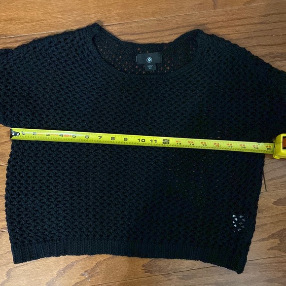 Qa Cropped oversized black knitted sweater Size small - Picture 8 of 9